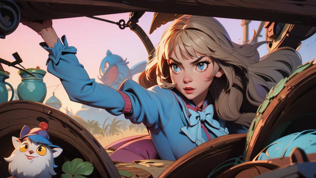 Make a thumbnail for YouTube of a video about Alice in Wonderland