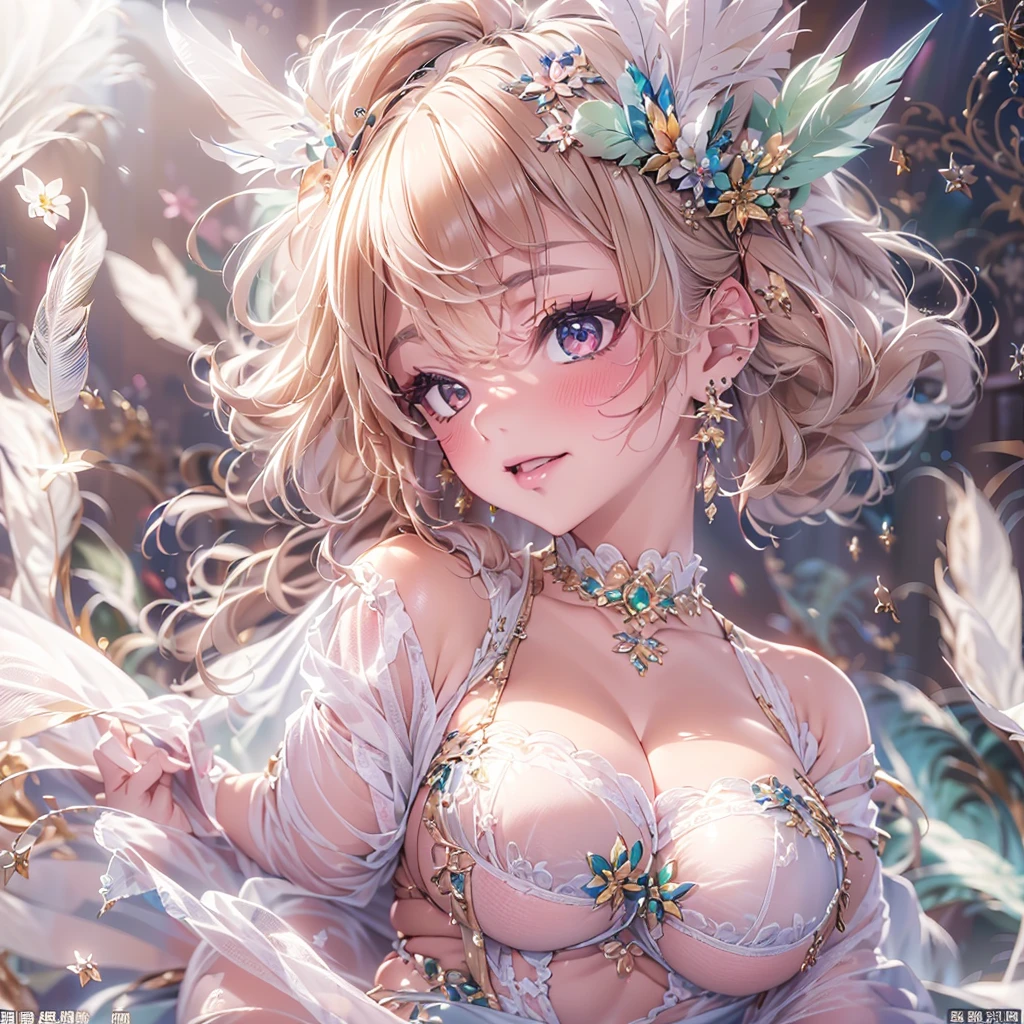 最高のmasterpiece、beautiful美しさ, 3D 2D, rich, blonde, stockings, High heels, poison、star、star、(Highly detailed CG Unity 8K wallpaper),(masterpiece), (最high quality), (Very detailedな), (Best Shadow), sharp eye liner, eye shadow, (((fine eye:1.1))), 超High resolution,Mature Woman、Sensual curves、Huge breasts、Thighs、bubble、お尻のmasterpiece,Very detailedな, full body shot, Mature Woman, beautiful Mature Woman, Nightgowns and underwear, Captivating smile, Thick lips, plump唇, blush, Looking at the audience, Provocative expression, beautiful髪型, Cleavage, plump、Curvy Hips、Attractive face、Sexy Lingerie、An inviting gaze、Expressing emotions、Gorgeous Accessories 、Big Breastsの女性, colored feather, Precious metal decoration, colored Flowers, particle, Light, (masterpiece, 最high quality, 最high quality, Official Art, beautiful and aesthetic:1.2), (1 Girl:1.3), Very detailed,(Fractal Art:1.1),(colorful:1.1)、(Flowers:1.3),Most detailed, (Dynamic pose), (Abstract background:1.3), (Shiny skin), (Many colors :1.4), (Earrings:1.4), (feather:1.4),masterpiece, 最high quality, Very detailedな, beautiful 、Mr.々Hair style,Gold headband,Ample breasts,beautiful butt,Greek clothing,Tulle covers the chest,Perfect balance, Detailed clothing,marble,cinematic Lighting, Film Grain, 8K, masterpiece, Very detailedな, High detail, high quality, High resolution,Openwork decoration,(((See-through dress)))、(((解剖学的に正しいbody))) , 最high quality, Very detailedな,Thighs, Big Breasts, Are standing, Cowboy Shot, blush, (((1 Girl))), (masterpiece:1.3), (High resolution), (8K), (Very detailed), Perfect Face, (((最high quality))), (Very detailedな), detailed face, (alone),beautiful目,(((Sexy pose)))、(((整ったBig Breasts)))、((beautiful 目))、luxury、(((超High resolution)))、(((Detailed Description)))、(((ぽっちゃりbody型)))、(((解剖学的構造に一致したbodyの部位)))、beautiful長いまつ毛、バランスのとれたbody型,2 feet、Perfect size for legs and arms、Fishnet tights、glamorous、(((Clear white and black 目)))、lipstick、(Undistorted face and eyes, body)、jewelry、gem、(長くカールしたbeautifulまつ毛)、(((バランス良いbeautiful胸)))、(transparent, Exquisite skin:1.2)、(((完璧なglamorousボディー)))、Actress's face、Super beautiful、Cute Smile、Healing beauty、Flower Shower、Perfect Eyes、Realistic depiction、Super sexy、Shiny、glamorous、tutoring、Unblurred eyes