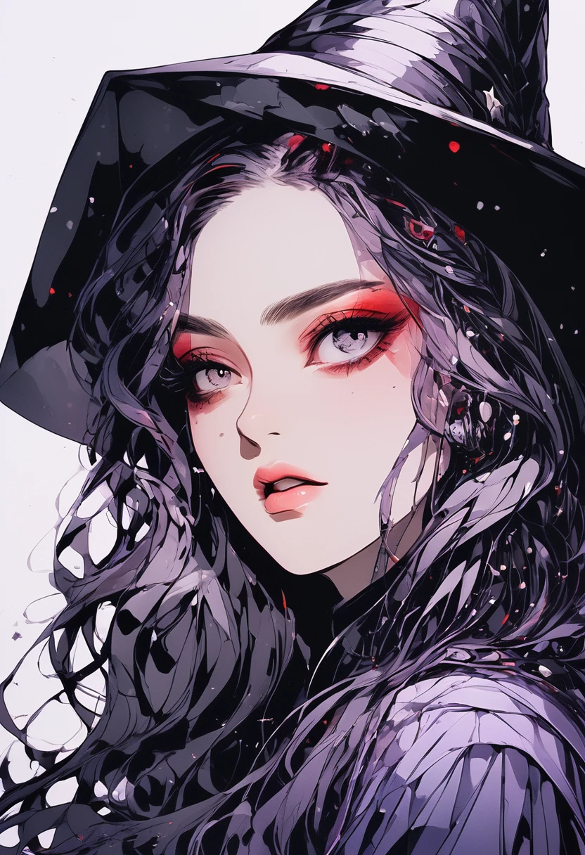 (Highest quality,4K,8K,High resolution,masterpiece:1.2),Super detailed,(Realistic,photoRealistic,photo-Realistic:1.37),Goth Korean Girl, Gothic,1 Female,Dark Town,Red eyes,Dark Ambient,Low saturation,Anime Style,Pale skin,long flowing hair,Gothic clothing,silhouette,surreal background,Mysterious atmosphere,Intense emotions,Melancholic expression,Lens flare,Dramatic Shadows,Iconic elements,Heavy makeup,Pale and dark colors,Foggy,Heavenly Beauty,Delicate texture, Heavy makeup, Buckshot , whole body, Wicked Smile, Enchanted Witch
