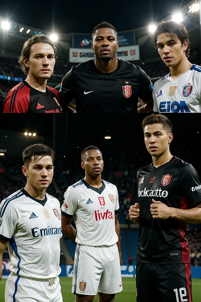 Image of 5 players side by side from the best teams in the world