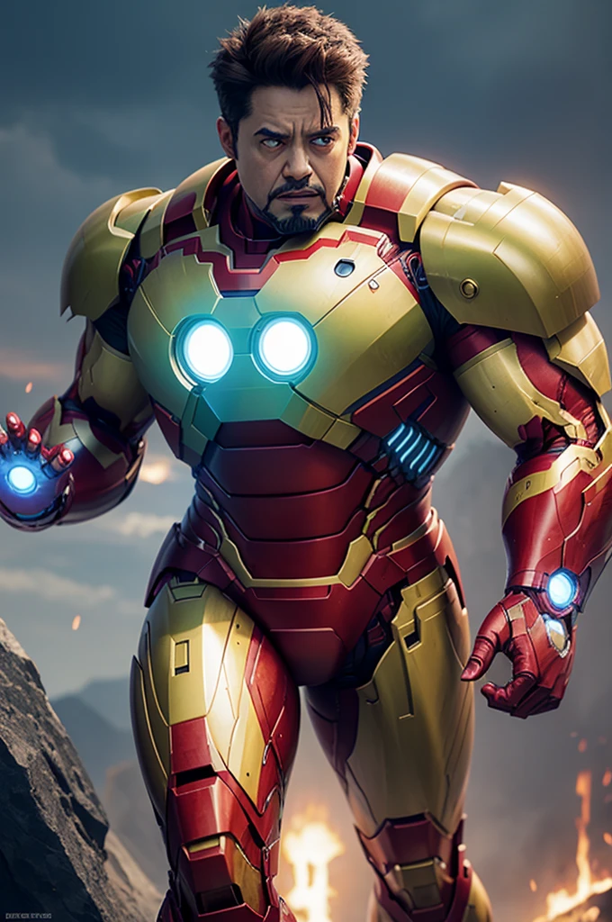 Create the Hulk with Iron Man armor