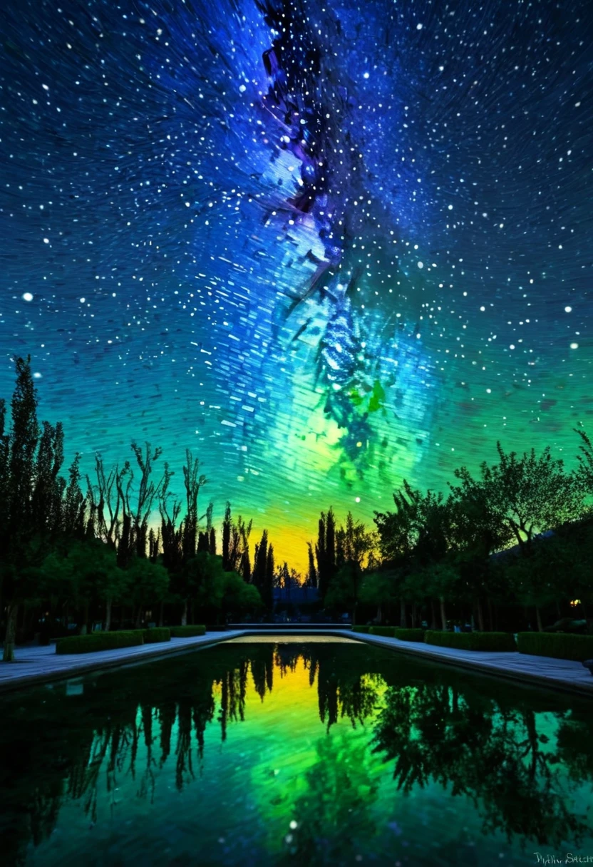 painting笔触,(painting),(painting)
**theme**:**现代城市夜景与梵高Starry Sky的融合**
**style**:**Post-Impressionism,Van Gogh-style brushstrokes**
**Color scheme**:
- **Main colors**:**Dark blue night sky and bright yellow lights**
- **Secondary color**:**Soft purple and dreamy pink**
- **Accent color**:**Vibrant green and warm orange**
**Composition**:
- **background**:**Rotating nebula and flowing starlight**
- **prospect**:**Skyscrapers**
**Light and shadow effects**:
- **Light and shadow contrast**:**vehement,Lights flickering**
- **reflection**:**Water surface light spots and glass curtain wall halo**
**theme变化**:
- **Combination of nature and modernity**:**Starry Sky与城市灯光交织**
- **The rhythm of life**:**Fast pace and tranquility coexist**
**Modern elements**:
- **LED screen**:**Dynamics and Artworks**
- **Drones**:**Light spot trails in the sky**
- **modern sculpture**:**Contrast with natural landscape**
**Emotional expression**:
- **Complex emotions**:**excited、、hope、dream**
- **Peaceful exploration**:**Peace and self-discovery amidst the hustle and bustle**
Use these prompt words,AI can create a painting that combines Van Gogh《Starry Sky》style与现代城市特色的画作。