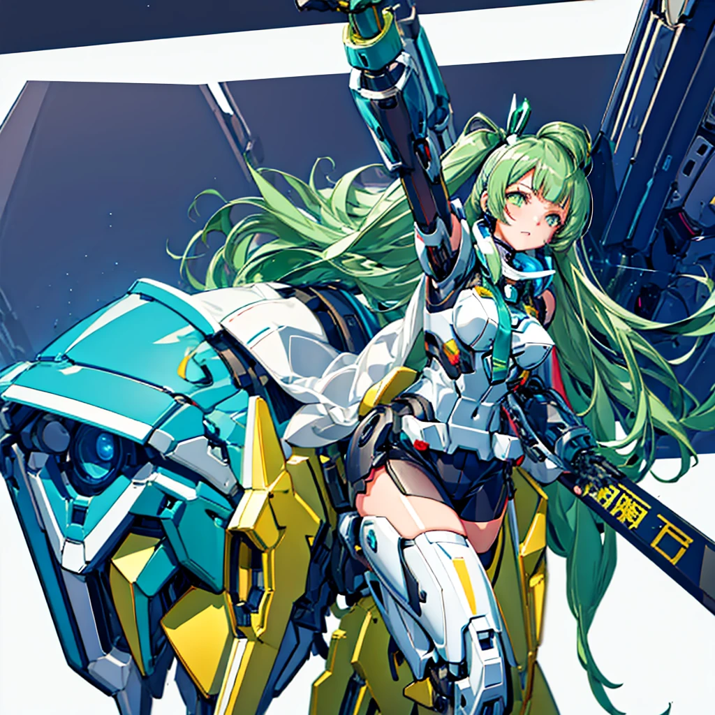masterpiece, high quality, Cyborgization、Destroyed gynoid cyborg body、The face is of Minami Kotori.、Girl-type mechanical body、Mecha Cyborg Girl、Single, frontal composition、Single image、from front, full body、Mechabare、The body is destroyed, exposing the precision machinery、Barcode on thigh、Inside the Institute、The repair being carried out