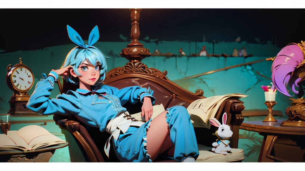 Make a thumbnail for YouTube of a video about Alice in Wonderland