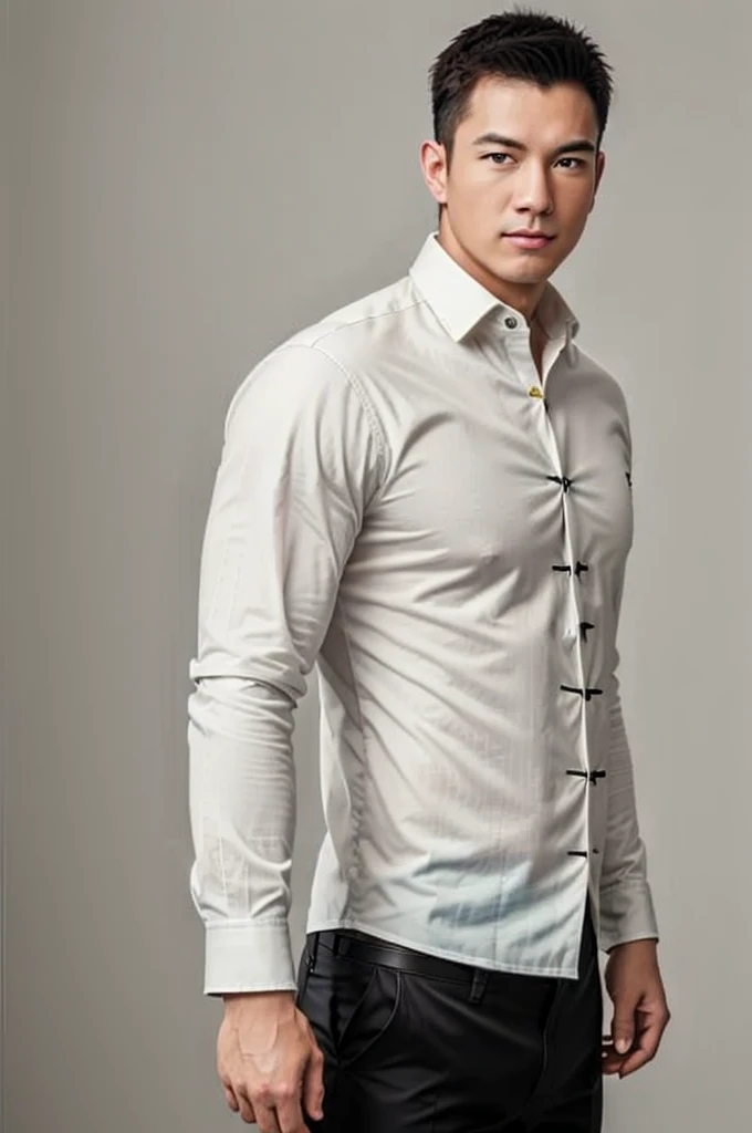1man,
a 30 y.o muscular male wearing long-sleeve white shirt and tie, wearing leather shoes, full body,
soft lighting,
masterpiece, best quality, 8k uhd, dslr, film grain, Fujifilm XT3 photorealistic painting art by midjourney and greg rutkowski