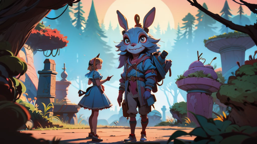 Make a thumbnail for YouTube of a video about Alice in Wonderland