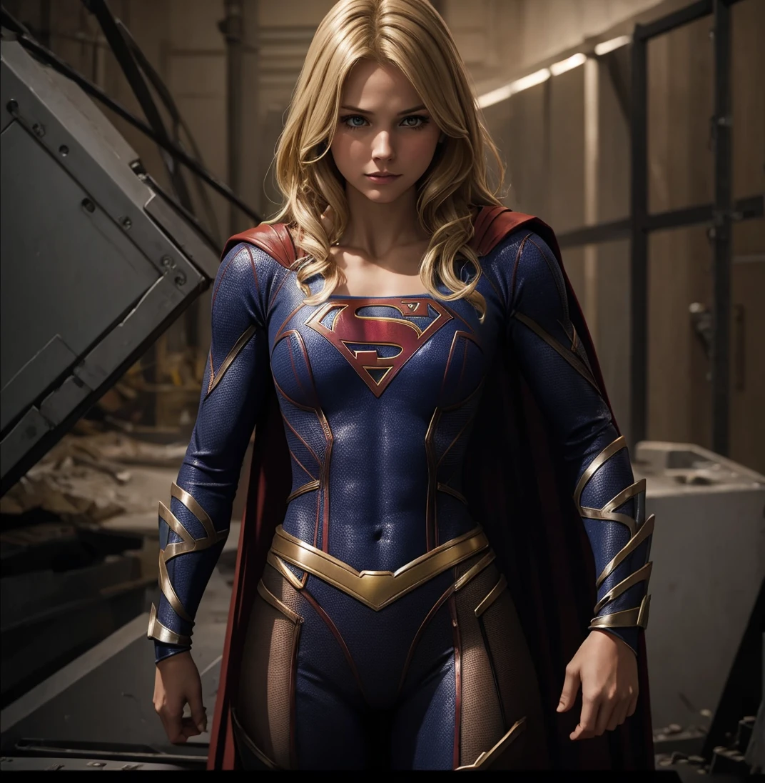 Supergirl, tight costume, blonde, 20 y.o.
