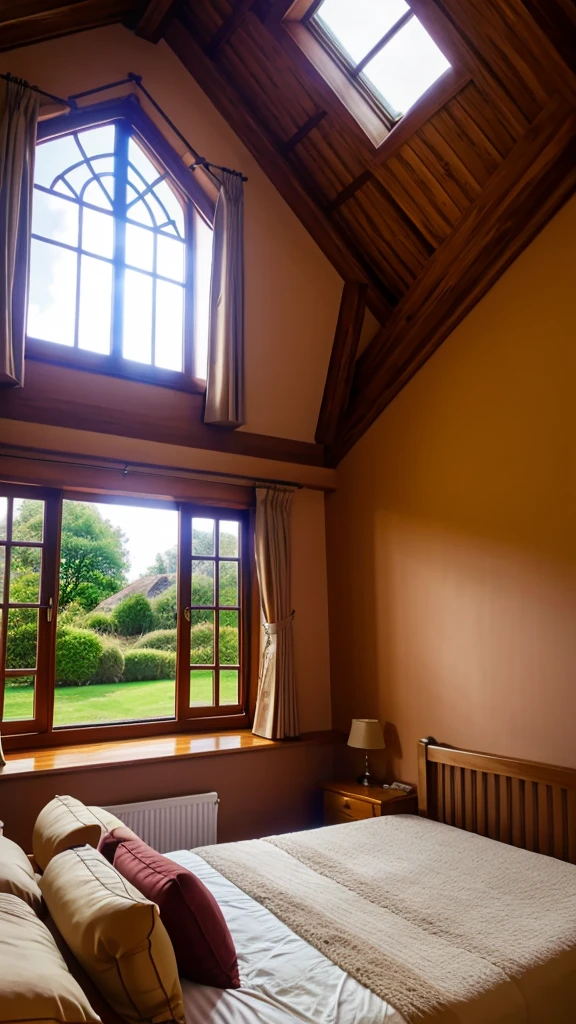beautiful woodan house,beautiful bed room big windows