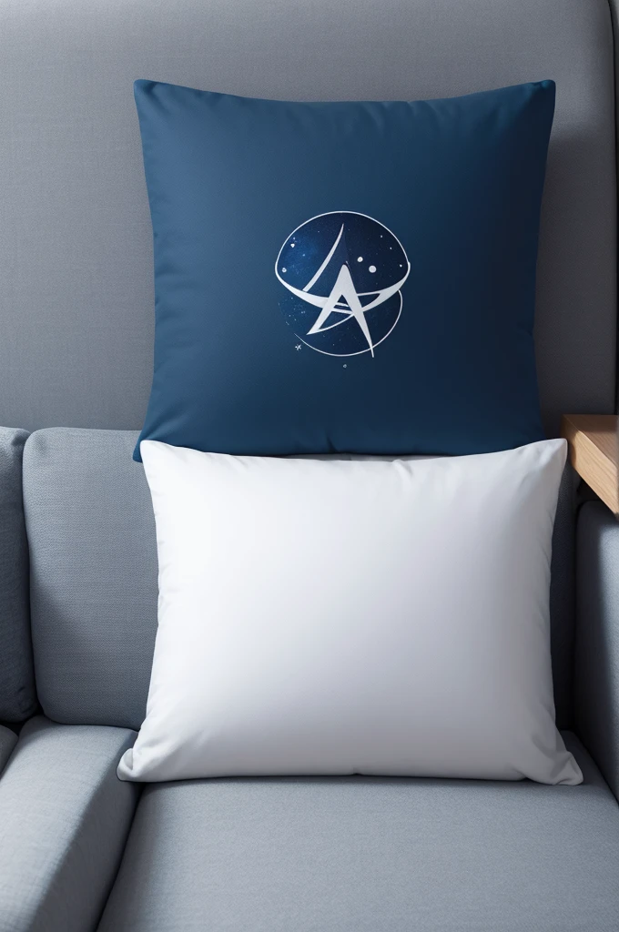 pillow with space for logo