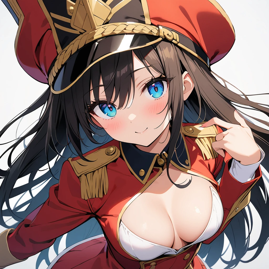 16k works,Highest quality,18-year-old,No background.White background only,whole body,Sexy pose, One person, Beautiful Face,, Symmetrical eyes, Perfect body, Good balance、 Perfect body、 marching band