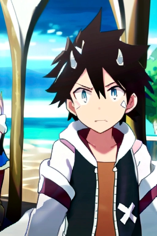 boy with horns, eyes browns