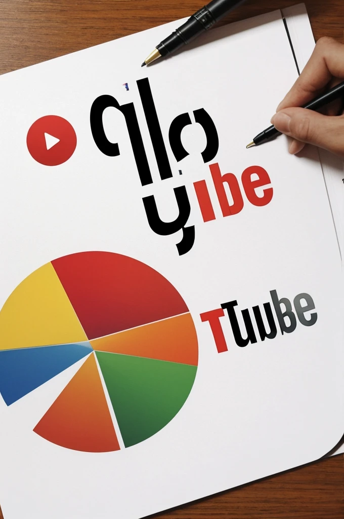 Create a realistic and stunning logo that features the YouTube logo integrated with the word 'सभध'. The design should be modern, eye-catching, and professional. Use vibrant colors and high-quality graphics to make it stand out. The YouTube logo should be prominent, and the text 'FAHAD' should be seamlessly blended into the design, complementing the overall aesthetic."