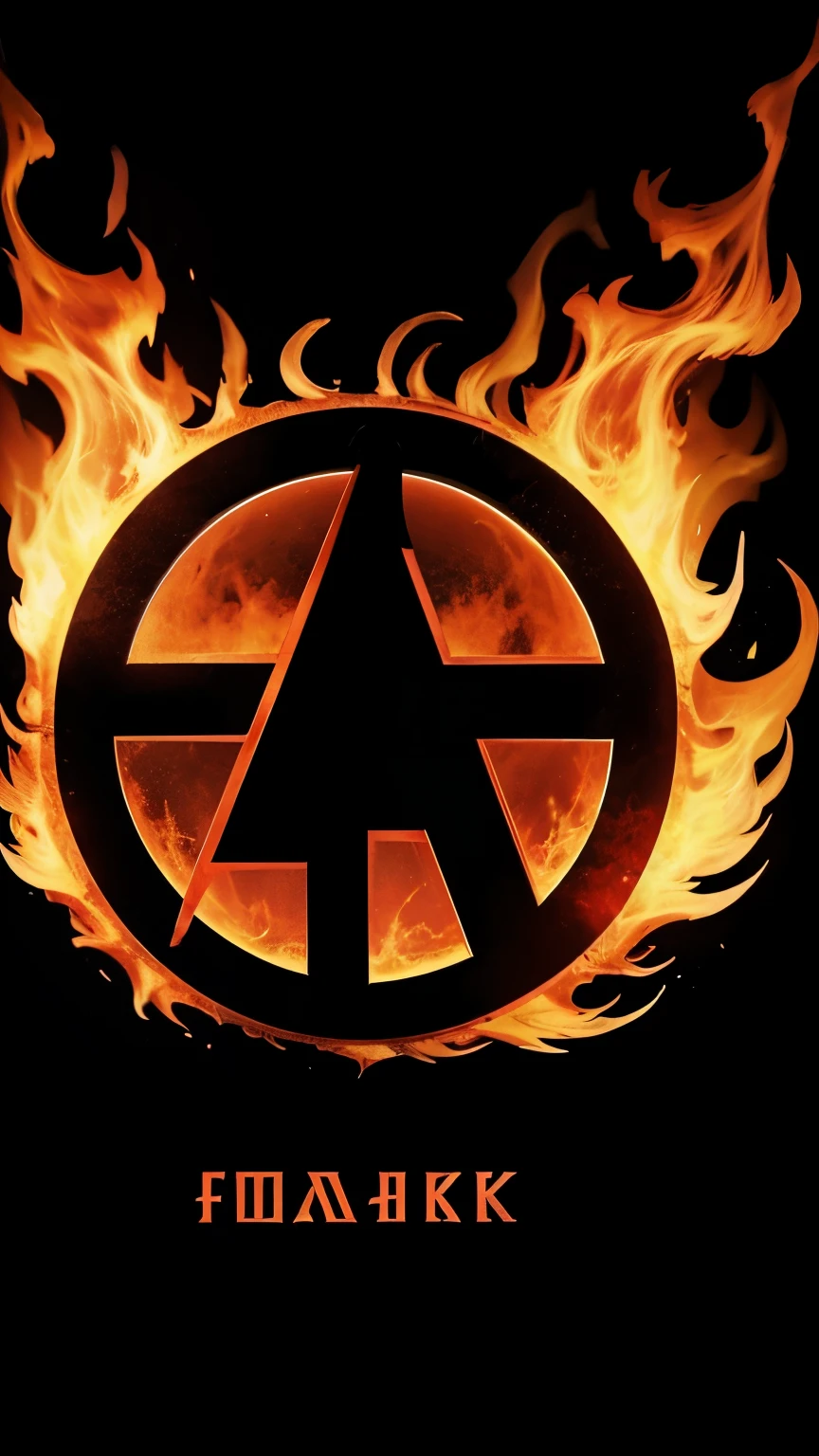Create a logo with a black background and the name Black fire written on the logo written in red and with flames around the name Black fire must be in the center and must be written in capital letters