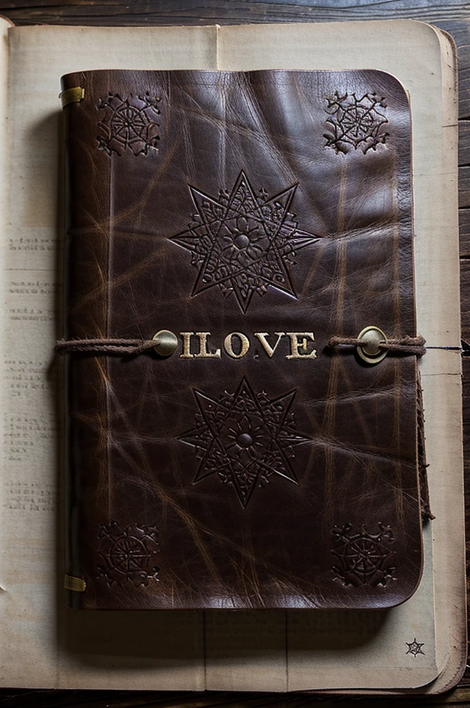 Leather cover of an old book，There are countless traces of years，It gives me a lot of feelings，There is a blood-red pattern of a ten-pointed star on the cover, located in the upper middle of the cover.，Below the pattern is the name of the book &quot;Hidden Old Text&quot;，The shape of the name is extremely strange, messy and hideous，Like deep scratches on the rock。