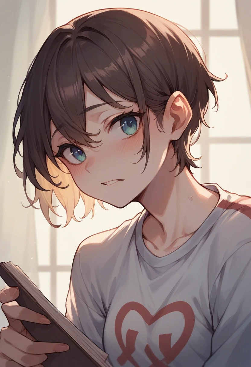 A student is chatting with his girlfriend