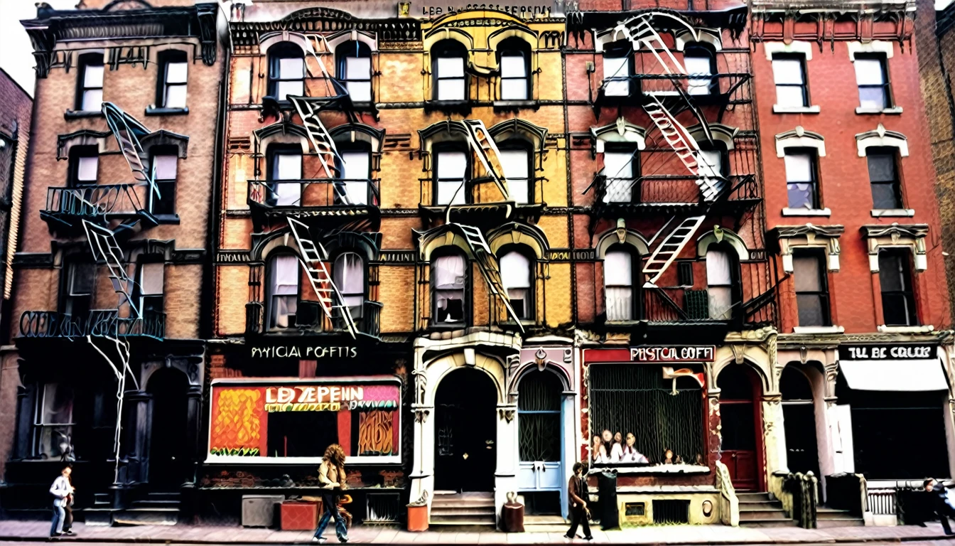 Cover of Led Zeppelin's "Physical Graffiti" album.