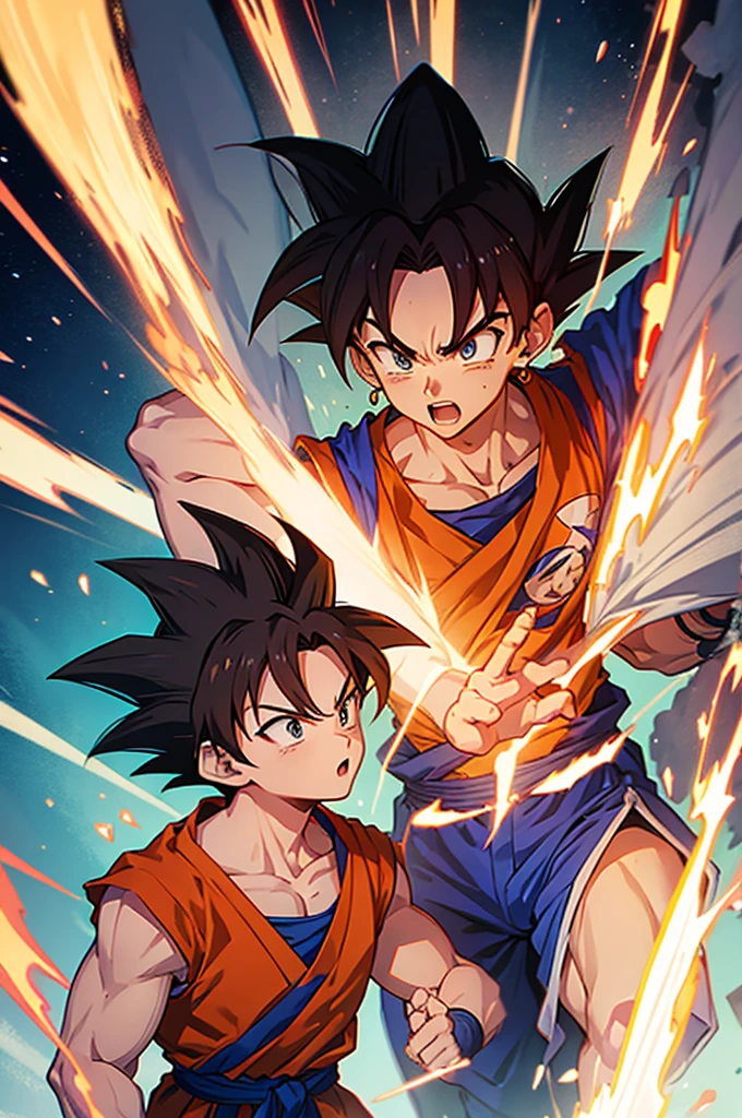 Goku and vegeta merging
