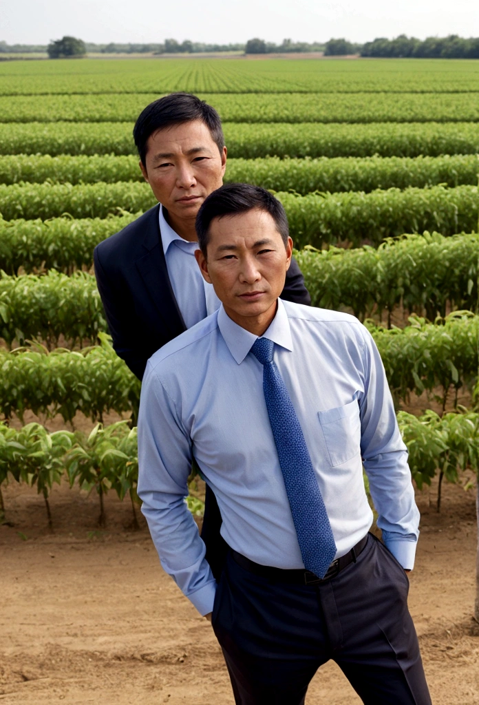 BUSINESSMAN IN A SOY FARM