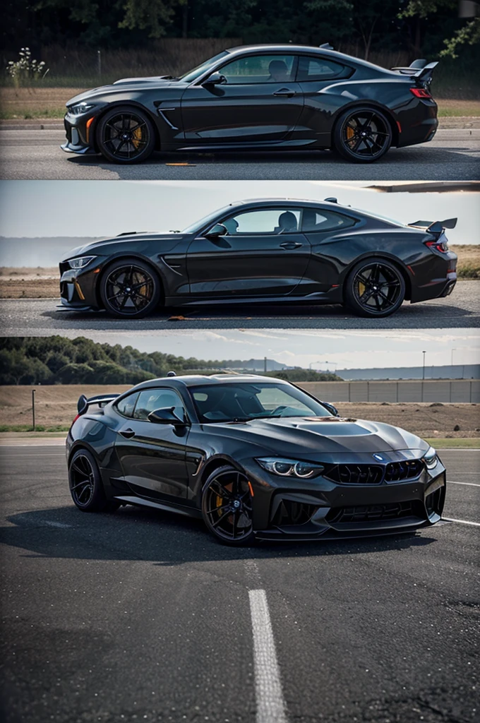 Create a profile picture with the following cars,
Bmw m4, Chevrolet Camaro ZL1, Mercedes S63 AMG as they race you should see smoking tires and flames coming out of the exhaust