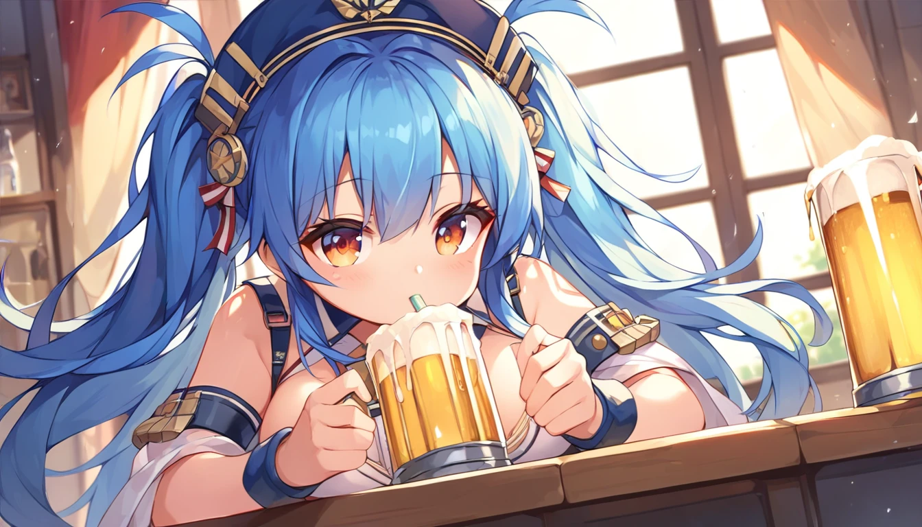((1girl:1.3)), ((moe style:1.3)), laffey_(azur_lane), shipyard, ((drinking beer:1.3)), ((perfect face)), ((extremely cute:1.3)), ((masterpiece:1.3)), ((8k)), ((best quality:1.3)), ((beautiful)), ((extremely detailed:1.3)) , ((absurdres)), AddXL, ((score_9:1.3)), ((score_8_up:1.3)), ((score_7_up:1.3))
