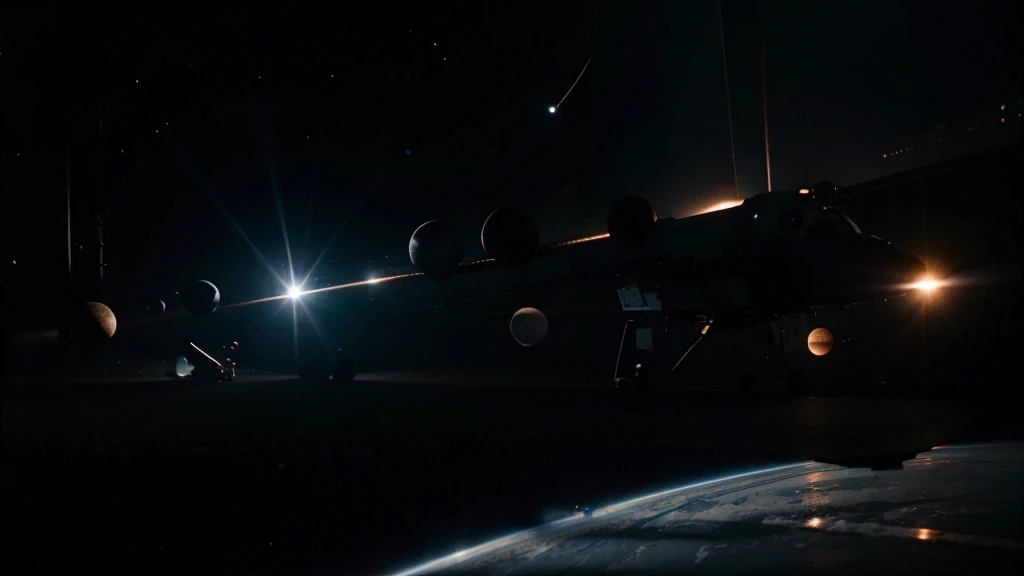 VERY CLOSE BLACK PLANETS ALMOST TOUCHING IN THE MIDDLE OF SPACE. HIGH RESOLUTION AND HYPER REALISTIC 4K IMAGE, cinematic lighting