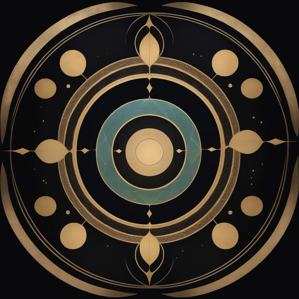 circle, Convoluted, Fantasia, Ancient writings Round Black background Fantastical magic circles planar one big circle fine print fine shape bilaterally symmetrical Geometry learned no human background only
