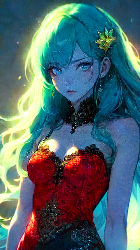 "red crimson hair" elf ears, freckles, adult woman, sculptural body, super detailed hand, super detailed face, hyper detailed body, No defects, (emerald green eyes), focused eyes, pretty detailed eyes, pale skin, blushed face, (( wearing a black Chinese dress)), long hair, tied up hair, serious expression, frowning eyes, partes do fully body, entire limbs, (fully body), gorgeous fur, high resolution, 4K, Waist slender, small foot, role model, best qualityer, long black sock, good lighting, simple background, darkness background