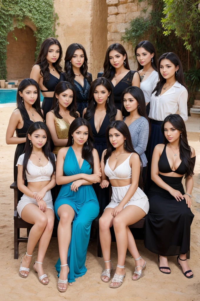 A world men with 8 girls 