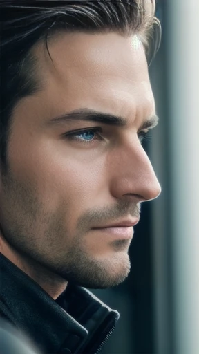 a german man focus in face