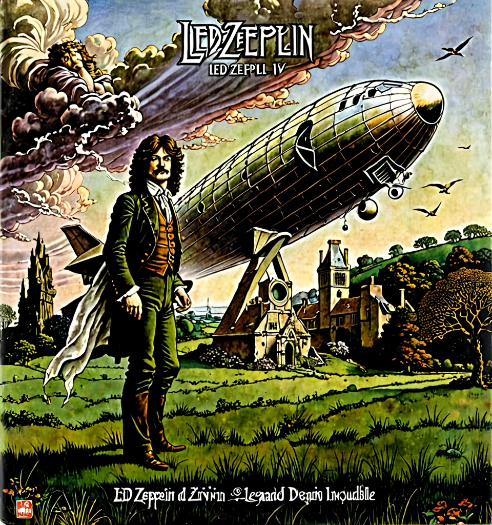Cover of the Album "Led Zeppelin IV" by Led Zeppelin, by Leonardo da Vinci