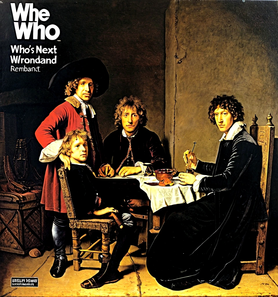 Cover of The Who "Who's Next" album, by Rembrandt