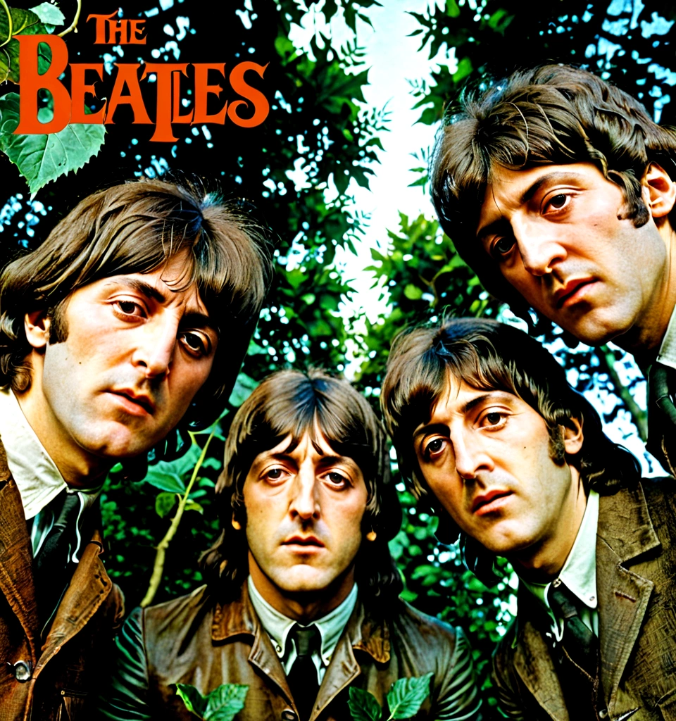 Cover of Beatles "Rubber Soul" album, by Leonardo Da Vinci