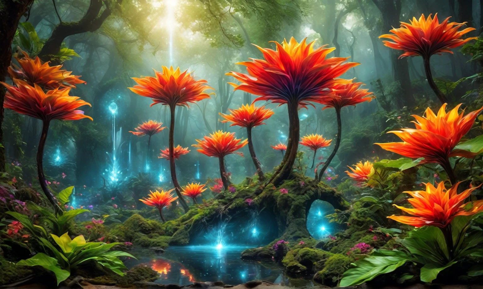 (best quality,4k,highres,masterpiece:1.2),ultra-detailed,realistic,,alien,fire magic plant,unbelievable eyes,fantasy creature,glowing colors,luminous plant,extraterrestrial,flame-like leaves,surreal landscape,eerie atmosphere,otherworldly beauty,ethereal glow,unique species,magical powers,mysterious entity,dreamlike scene,fantastic species,enchanted forest,unearthly presence,mesmerizing gaze,unconventional appearance,radiant energy,powerful aura,magical essence,cosmic being,other-dimensional,mythical plant,unexplained phenomenon,colorful blooms,unleashing power,darkness and light,hidden secrets,unveiling mysteries,secrets of the universe,living masterpiece,manifestation of magic,Mestichino,Light particles,marble leather ,ink photography