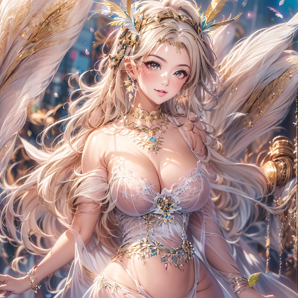 最高のmasterpiece、beautiful美しさ, 3D 2D, rich, blonde, stockings, High heels, poison、star、star、(Highly detailed CG Unity 8K wallpaper),(masterpiece), (最high quality), (Very detailedな), (Best Shadow), sharp eye liner, eye shadow, (((fine eye:1.1))), 超High resolution,Mature Woman、Sensual curves、Huge breasts、bubble、お尻のmasterpiece,Very detailedな, beautiful Mature Woman, Nightgowns and underwear, Captivating smile, Thick lips, plump唇, blush, Looking at the audience, Provocative expression, beautiful髪型, Cleavage, plump、Curvy Hips、Attractive face、Sexy Lingerie、An inviting gaze、Expressing emotions、Gorgeous Accessories 、colored feather, Precious metal decoration, colored Flowers, particle, Light, (masterpiece, 最high quality, 最high quality, Official Art, (1 Girl:1.3), Very detailed,(Fractal Art:1.1),(colorful:1.1)、(Flowers:1.3),Most detailed, (Dynamic pose), (Abstract background:1.3), (Shiny skin), (Many colors :1.4), (Earrings:1.4), (feather:1.4),masterpiece, 最high quality, Very detailedな, beautiful 、Mr.々Hair style,Gold headband,Ample breasts,beautiful butt,Greek clothing,Tulle covers the chest,Perfect balance, Detailed clothing,cinematic Lighting, Film Grain, 8K, masterpiece, Very detailedな, High detail, high quality, High resolution,(((Openwork decoration))),(((See-through dress)))、(((Anatomically correct body))) , Cowboy Shot, blush, (((1 Girl))), (masterpiece:1.3), (High resolution), (8K), (Very detailed), Perfect Face, (((最high quality))), detailed face, (alone),(((Sexy pose)))、(((Well-formed big)))、((beautiful目))、luxury、(((超High resolution)))、(((Detailed Description)))、(((Chubby body type)))、(((Body parts that correspond to anatomical structures)))、(((beautiful長いまつ毛)))、balanced figure,Fishnet tights、glamorous、(((Clear white and black 目)))、lipstick、(Undistorted face, eyes and body)、Finest Jewelry、gem、(長くカールしたbeautifulまつ毛)、(((バランス良いbeautiful胸)))、(transparent, Exquisite skin:1.2)、(((完璧なglamorousボディー)))、Actress's face、Super beautiful、Cute Smile、Healing beauty、Flower Shower、Perfect Eyes、Super sexy、Shiny skin、tutoring、Unblurred eyes