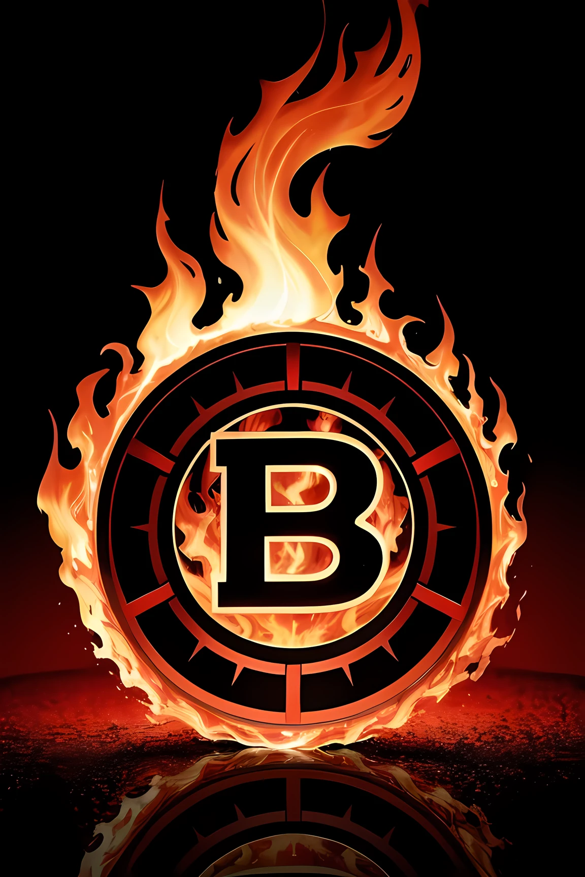 Create a logo with a black and red background. In the center of the logo the phrase must be written (BLACK FIRE) THE NAME BLACK FIRE MUST BE WRITTEN WITHIN A RED CIRCLE OF FIRE