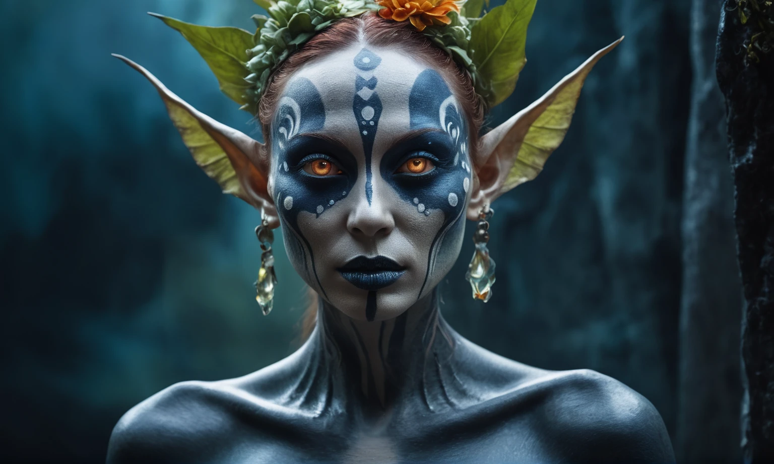 Magical plant ghost flower, ghost flower,carismatic，Incredible，terror
,extremely detailed,intricate details,eyes extremely detailed, high detailed eyes,16k resolution, realistic humid skin,extremely intricate details,Epic Realistic,face anatomically correct,Ultra HD,HDR, natural skin textures, hyper realism,realistic skin texture, hyper detailed,extremely Realism,Ultra Detailed,body logically correct,full body length shot,beggar graphite Manganite sparas, wants eat,survival in criminal city of future,Cinematic,soft colors, Technicolor,natural skin textures, hyper realism, hyper detailed,Extremely detailed,High contrast,Masterpiece,Realistic,Ultra Detailed, intricate details,realistic humid leather,extremly intricate,Epic Realistic, cinematic style,irina yermolova,high contrast,hdr,extremely detailed, [deep night landscape],masterpiece,intricate details,faded,eyes extremely detailed, high detailed eyes,16k resolution,RAW,retina, Nikon Z9,China,Songbird,orc,Li River in Guangxi Zhuang of China,tkt style, Pisces, pointed ears，perfect, ginger，transition between two art styles, Ink painting to photorealism, Double contact, X-ray, Creative, vivid light, masterpiece, fantasy, Abstract, Surrealism, super detailed, high resolution, stop:35,(((creature with a spectral and ghostly appearance)). Her skin is pale, almost translucent.wears dark, ancient rock paintings of the first people,of sharkfish's leather

