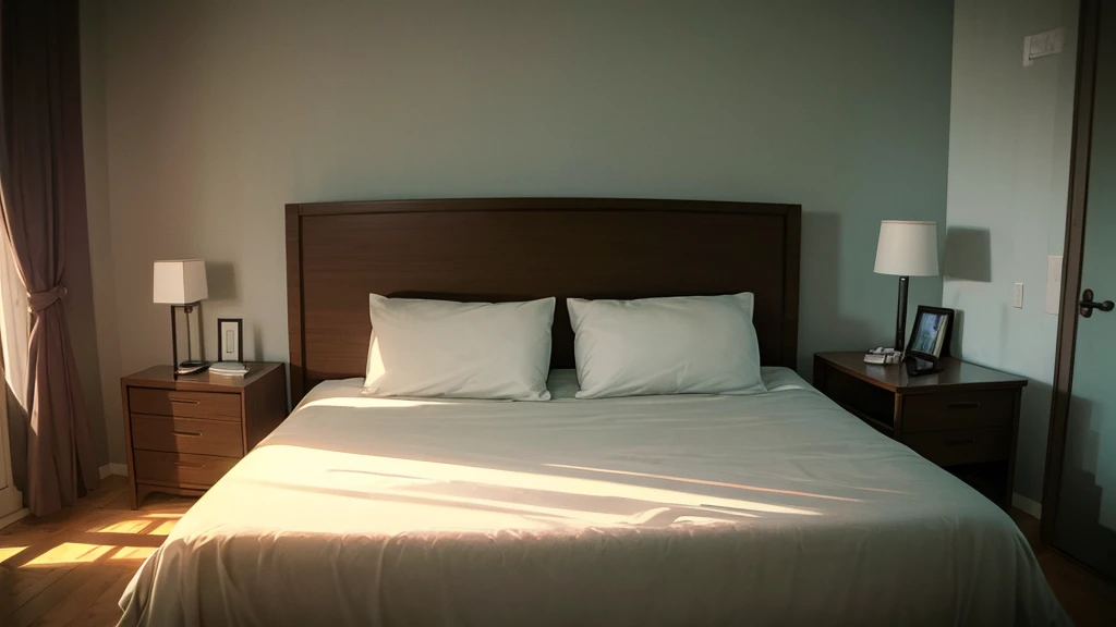 Highest quality, 8K, 4K, High resolution, High Contrast,bedroom