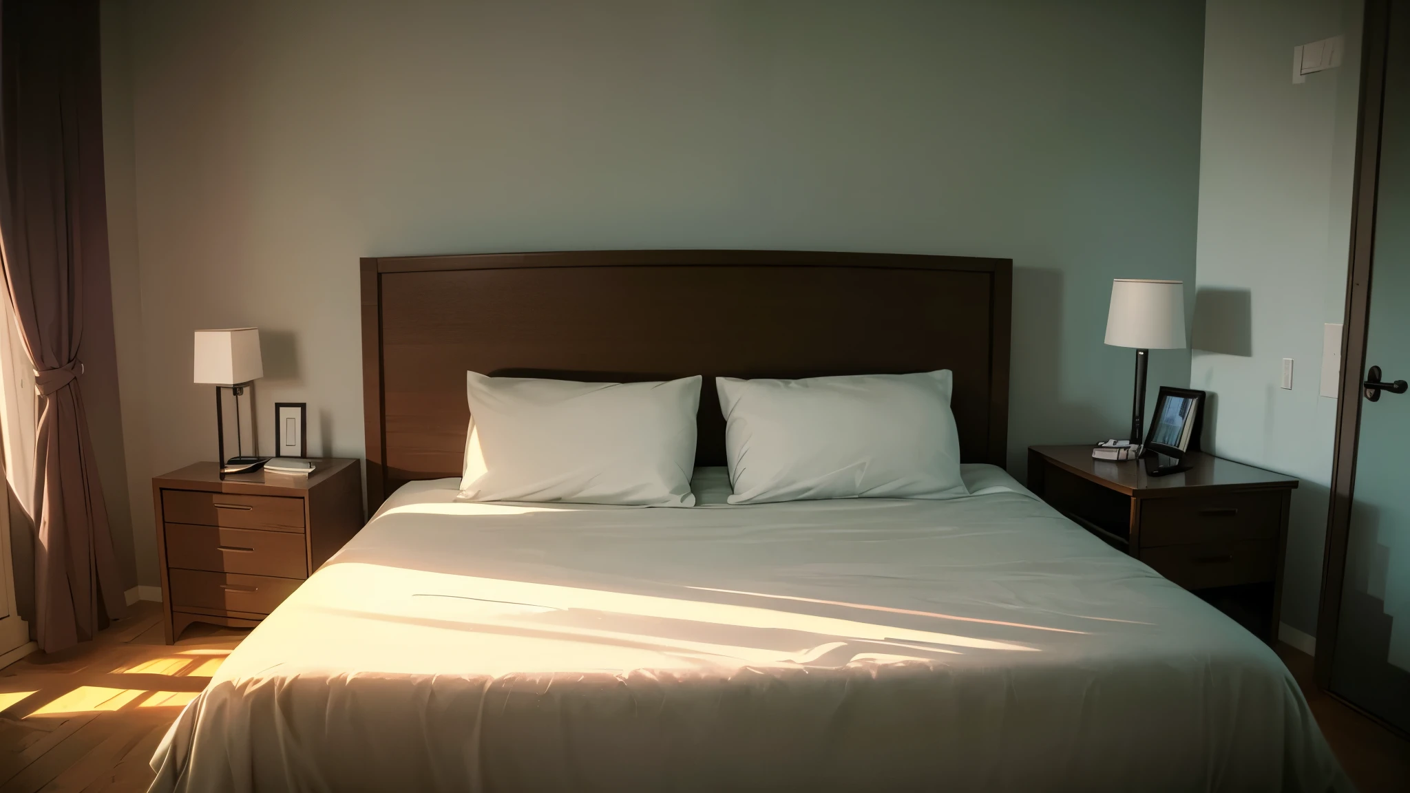 Highest quality, 8K, 4K, High resolution, High Contrast,bedroom