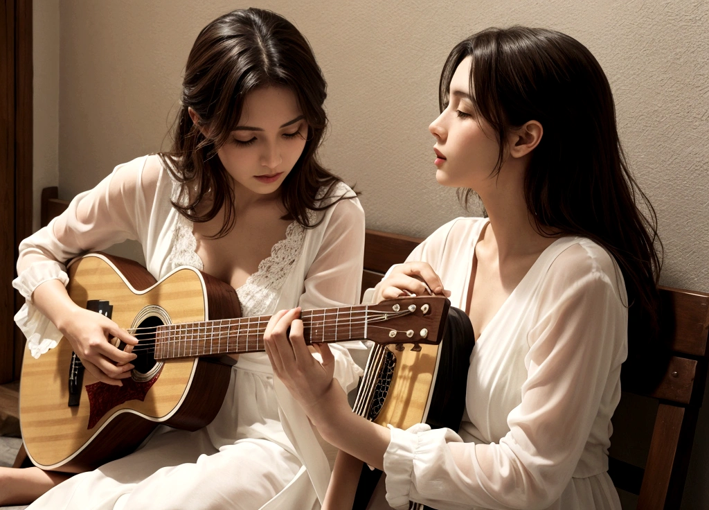 Passionate spanish guitar playing