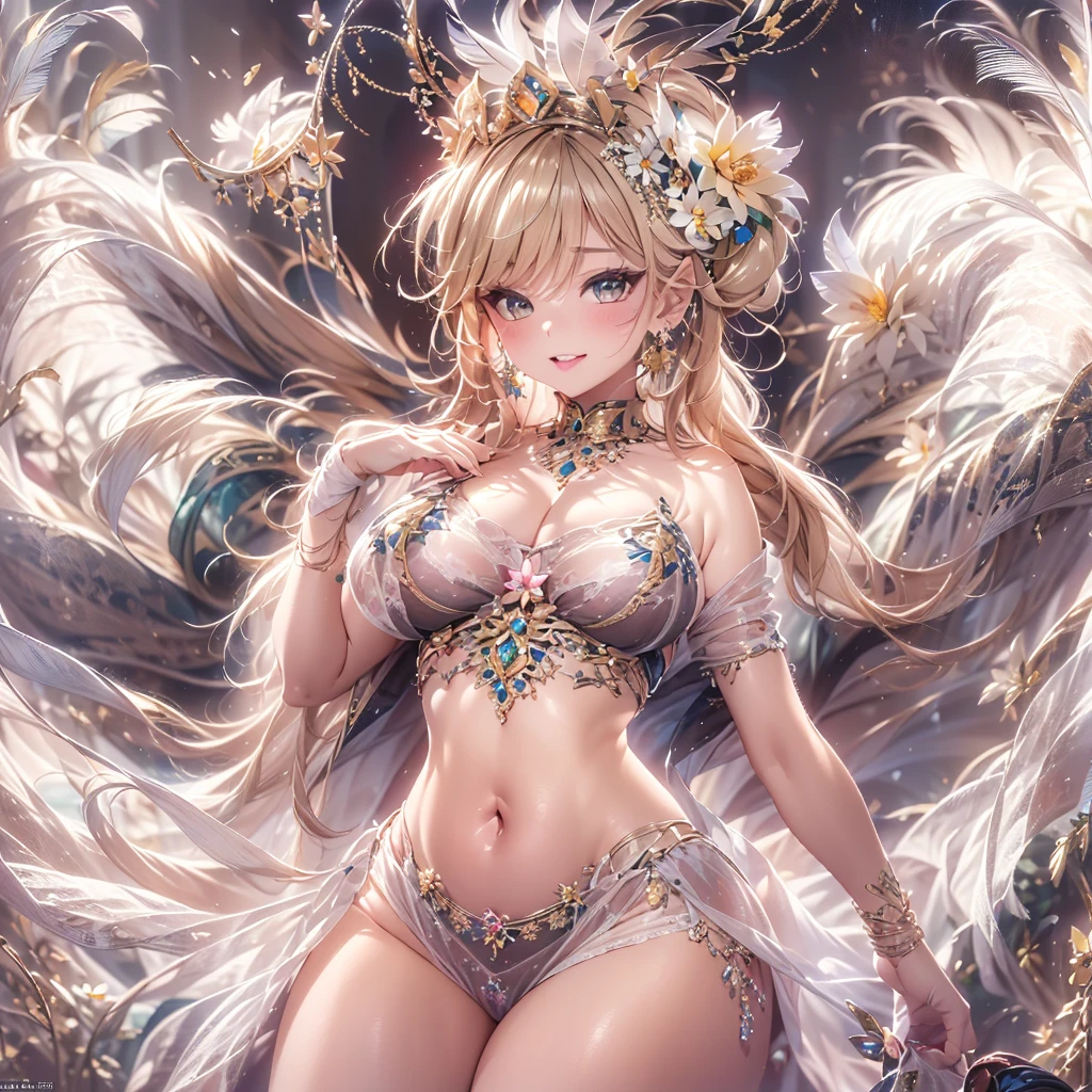 最高のmasterpiece、beautiful美しさ, 3D 2D, rich, blonde, stockings, High heels, poison、star、star、(Highly detailed CG Unity 8K wallpaper),(masterpiece), (最high quality), (Very detailedな), (Best Shadow), sharp eye liner, eye shadow, (((fine eye:1.1))), 超High resolution,Mature Woman、Sensual curves、Huge breasts、bubble、お尻のmasterpiece,Very detailedな, beautiful Mature Woman, Nightgowns and underwear, Captivating smile, Thick lips, plump唇, blush, Looking at the audience, Provocative expression, beautiful髪型, Cleavage, plump、Curvy Hips、Attractive face、Sexy Lingerie、An inviting gaze、Expressing emotions、Gorgeous Accessories 、colored feather, Precious metal decoration, colored Flowers, particle, Light, (masterpiece, 最high quality, 最high quality, Official Art, (1 Girl:1.3), Very detailed,(Fractal Art:1.1),(colorful:1.1)、(Flowers:1.3),Most detailed, (Dynamic pose), (Abstract background:1.3), (Shiny skin), (Many colors :1.4), (Earrings:1.4), (feather:1.4),masterpiece, 最high quality, Very detailedな, beautiful 、Mr.々Hair style,Gold headband,Ample breasts,beautiful butt,Greek clothing,Tulle covers the chest,Perfect balance, Detailed clothing,cinematic Lighting, Film Grain, 8K, masterpiece, Very detailedな, High detail, high quality, High resolution,(((Openwork decoration))),(((See-through dress)))、(((Anatomically correct body))) , Cowboy Shot, blush, (((1 Girl))), (masterpiece:1.3), (High resolution), (8K), (Very detailed), Perfect Face, (((最high quality))), detailed face, (alone),(((Sexy pose)))、(((Well-formed big)))、((beautiful目))、luxury、(((超High resolution)))、(((Detailed Description)))、(((Chubby body type)))、(((Body parts that correspond to anatomical structures)))、(((beautiful長いまつ毛)))、balanced figure,Fishnet tights、glamorous、(((Clear white and black 目)))、lipstick、(Undistorted face, eyes and body)、Finest Jewelry、gem、(長くカールしたbeautifulまつ毛)、(((バランス良いbeautiful胸)))、(transparent, Exquisite skin:1.2)、(((完璧なglamorousボディー)))、Actress's face、Super beautiful、Cute Smile、Healing beauty、Flower Shower、Perfect Eyes、Super sexy、Shiny skin、tutoring、Unblurred eyes