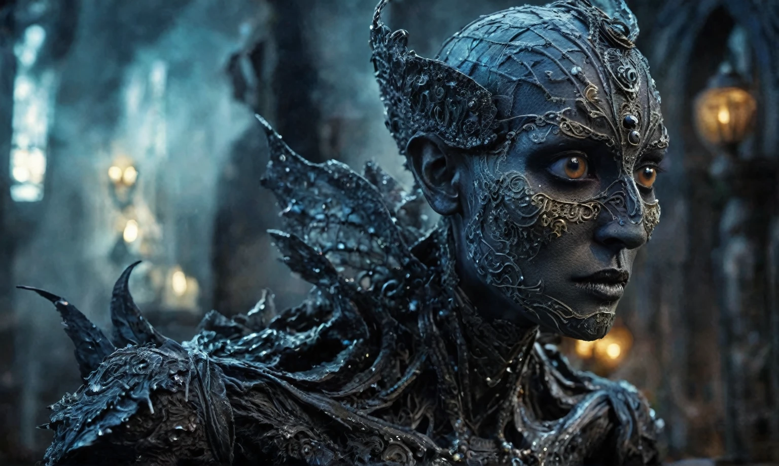 full body length,Magical plant ghost of dead flower, ghost flower,carismatic，Incredible，terror ,extremely detailed,intricate details,eyes extremely detailed, high detailed eyes,16k resolution, realistic humid skin,extremely intricate details,Epic Realistic,face anatomically correct,Ultra HD,HDR, natural skin textures, hyper realism,realistic skin texture, hyper detailed,extremely Realism,Ultra Detailed,body logically correct,full body length shot,beggar graphite Manganite sparas, wants eat,survival in criminal city of future,Cinematic,soft colors, Technicolor,natural skin textures, hyper realism, hyper detailed,Extremely detailed,High contrast,Masterpiece,Realistic,Ultra Detailed, intricate details,realistic humid leather,extremly intricate,Epic Realistic, cinematic style,irina yermolova,high contrast,hdr,extremely detailed, [deep night landscape],masterpiece,intricate details,faded,eyes extremely detailed, high detailed eyes,16k resolution,RAW,retina, Nikon Z9,China,Songbird,orc,Li River in Guangxi Zhuang of China,tkt style, Pisces, pointed ears，perfect, ginger，transition between two art styles, Ink painting to photorealism, Double contact, X-ray, Creative, vivid light, masterpiece, fantasy, Abstract, Surrealism, super detailed, high resolution, stop:35,(((creature with a spectral and ghostly appearance)). Her skin is pale, almost translucent.wears dark, torn clothes that float around him, as if permeated by an aura of mourning. Its appearance is complemented by details such symbols of gothic elements, further emphasizing its dark air. is haunted and tormented entity,pixar movie still,