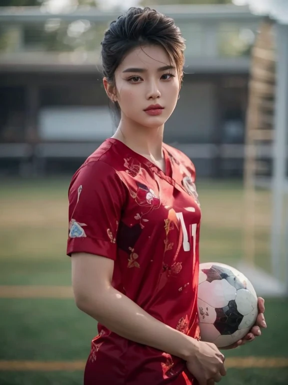 Araffe woman, ผู้หญิงlong hairชาวเอเชียตะวันออกเฉียงใต้ที่มีใบหน้ากลม, Large bust measures 38 inches., Warm light, morning sun, long hair,black eyes,abdominal muscles, The body is beautiful and strong., thick hips, rounded chest, (digital painting, HDR, high contrast), 3d, 8K, 45,000,000 pixcls,Asian girl, Gorgeous Chinese model, Japanese model, beautiful asian woman, Japanese goddess, Very beautiful girl., beautiful young woman, very beautiful woman, Attractive and beautiful, sexy girl, Asian girl, beautiful female model, jaw-dropping beauty, Attractive, sexy, seductive face and body,