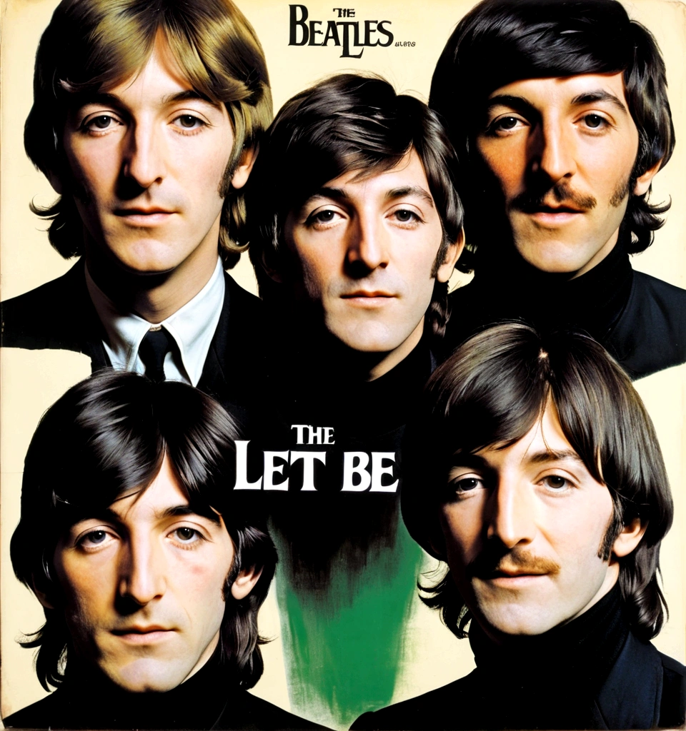 Cover of Beatles "Let it Be" album, by Andy Warhol
