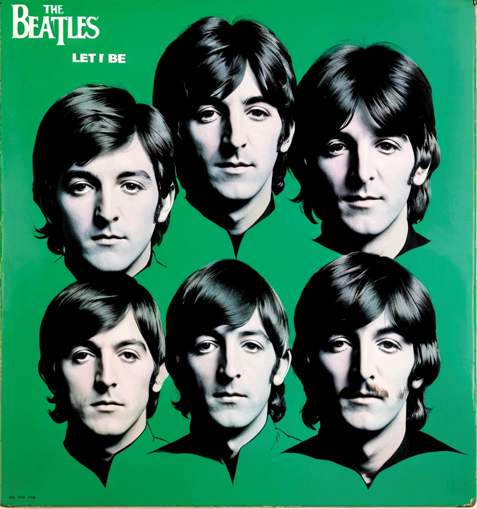 Cover of Beatles "Let it Be" album, by Andy Warhol