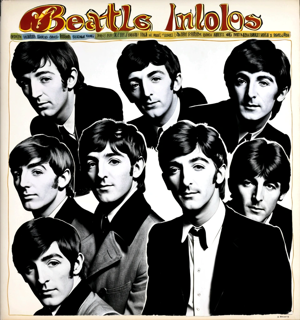 Cover of Beatles "Anthology" album, by Andy Warhol