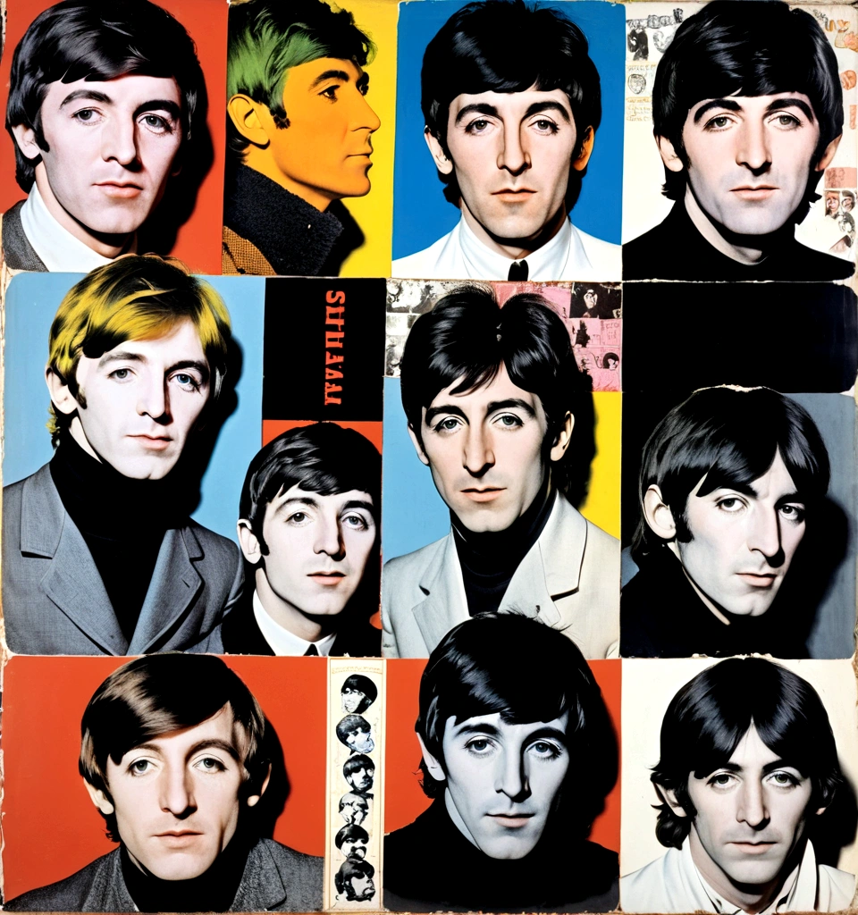 Cover of Beatles "Anthology" album, by Andy Warhol