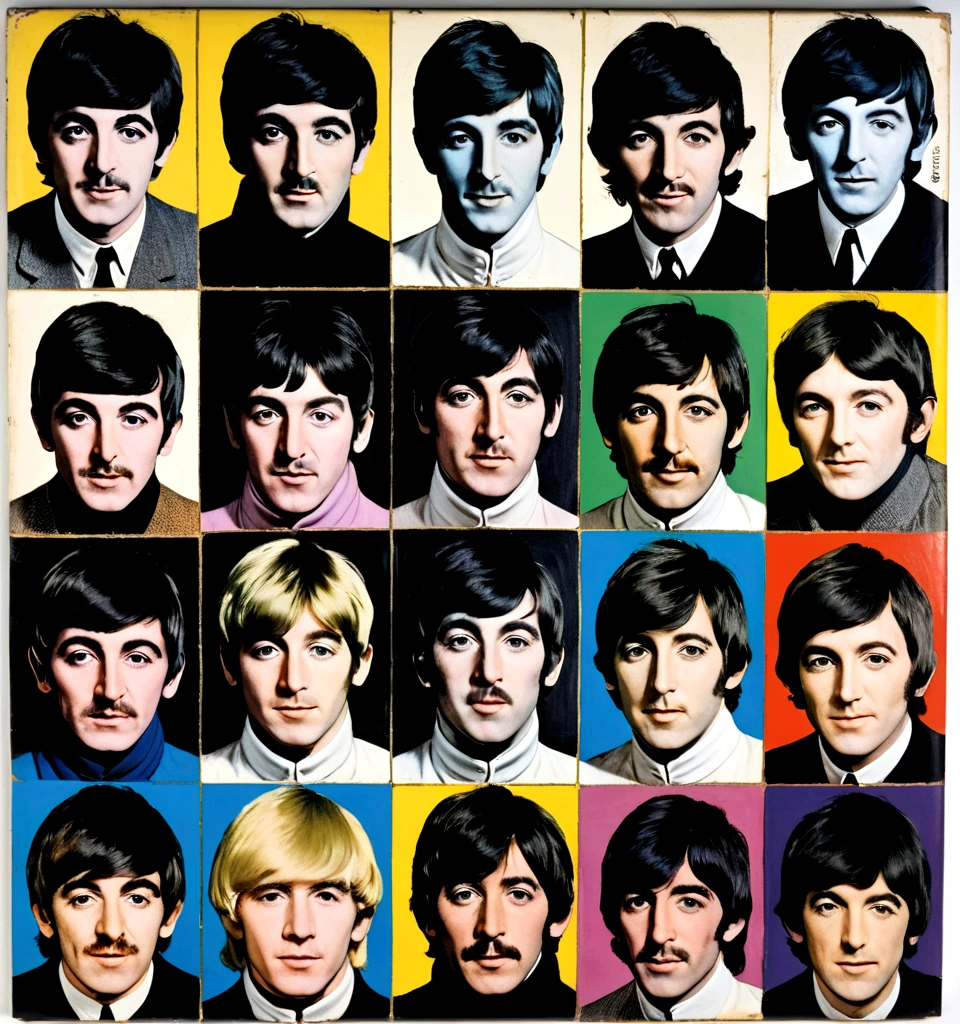 Cover of Beatles "Anthology" album, by Andy Warhol