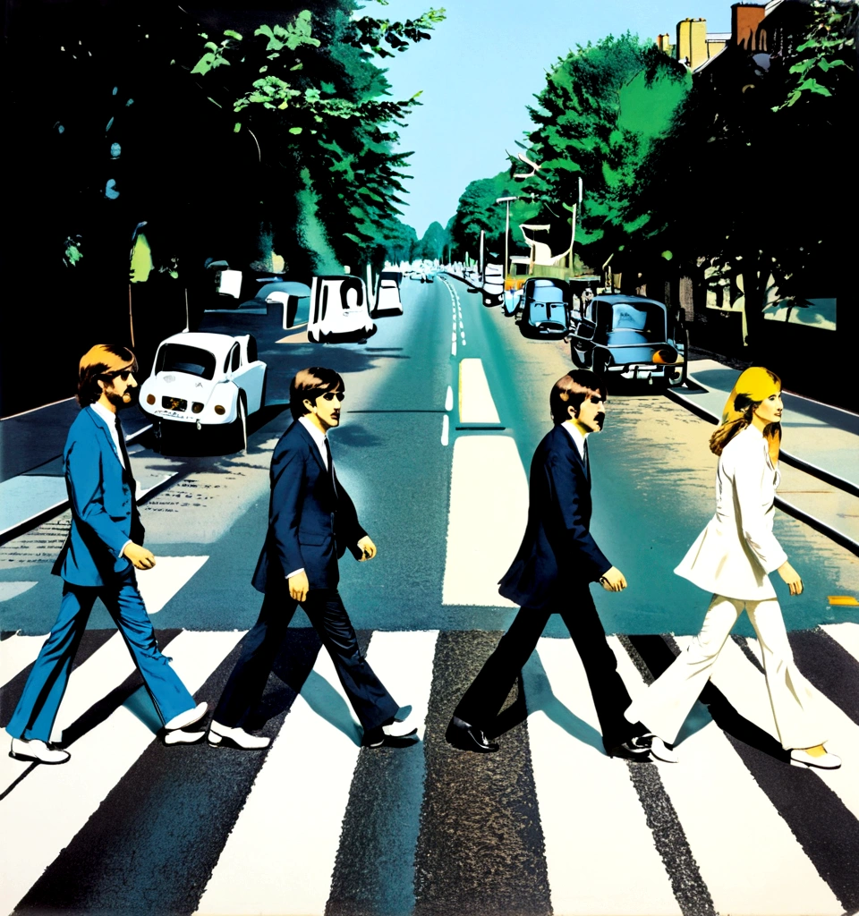 Cover of Beatles "Abbey Road" album, by Andy Warhol