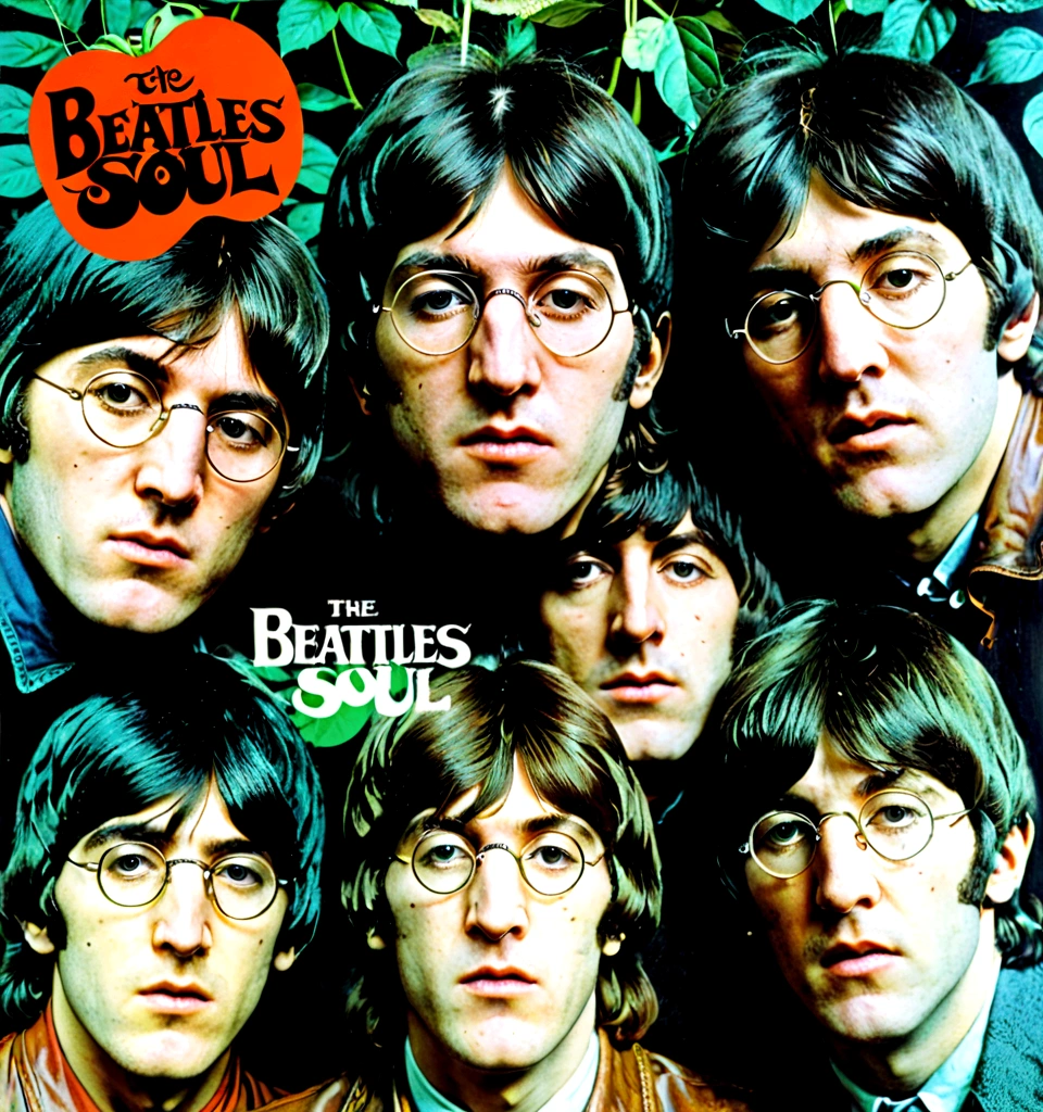 Cover of Beatles "Rubber Soul" album, by Andy Warhol