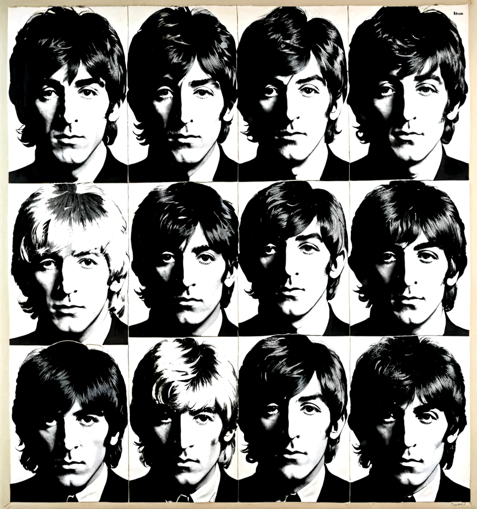 Cover of Beatles "Revolver" album, by Andy Warhol